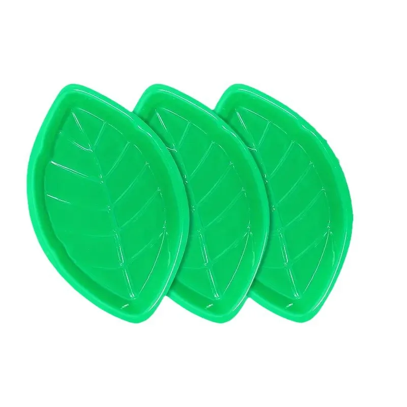 Tropical Leaf Shaped Food Tray Hawaii Theme Party Decoration Turtle Back Leaf Plate Food Serving Dish Summer Beach Party Supplie