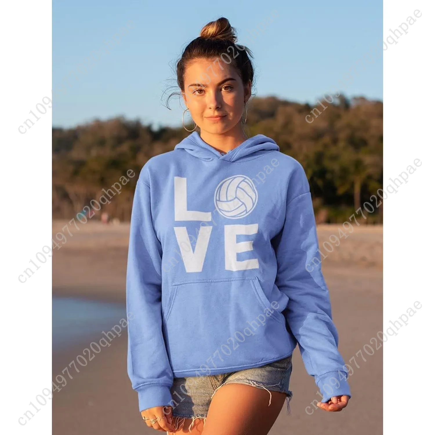 هوديس للكرة الطائرة من Tstars هدايا للفتيات المراهقات والنساء المشجعين لاعبي الفريق يحبون البلوز هوديي