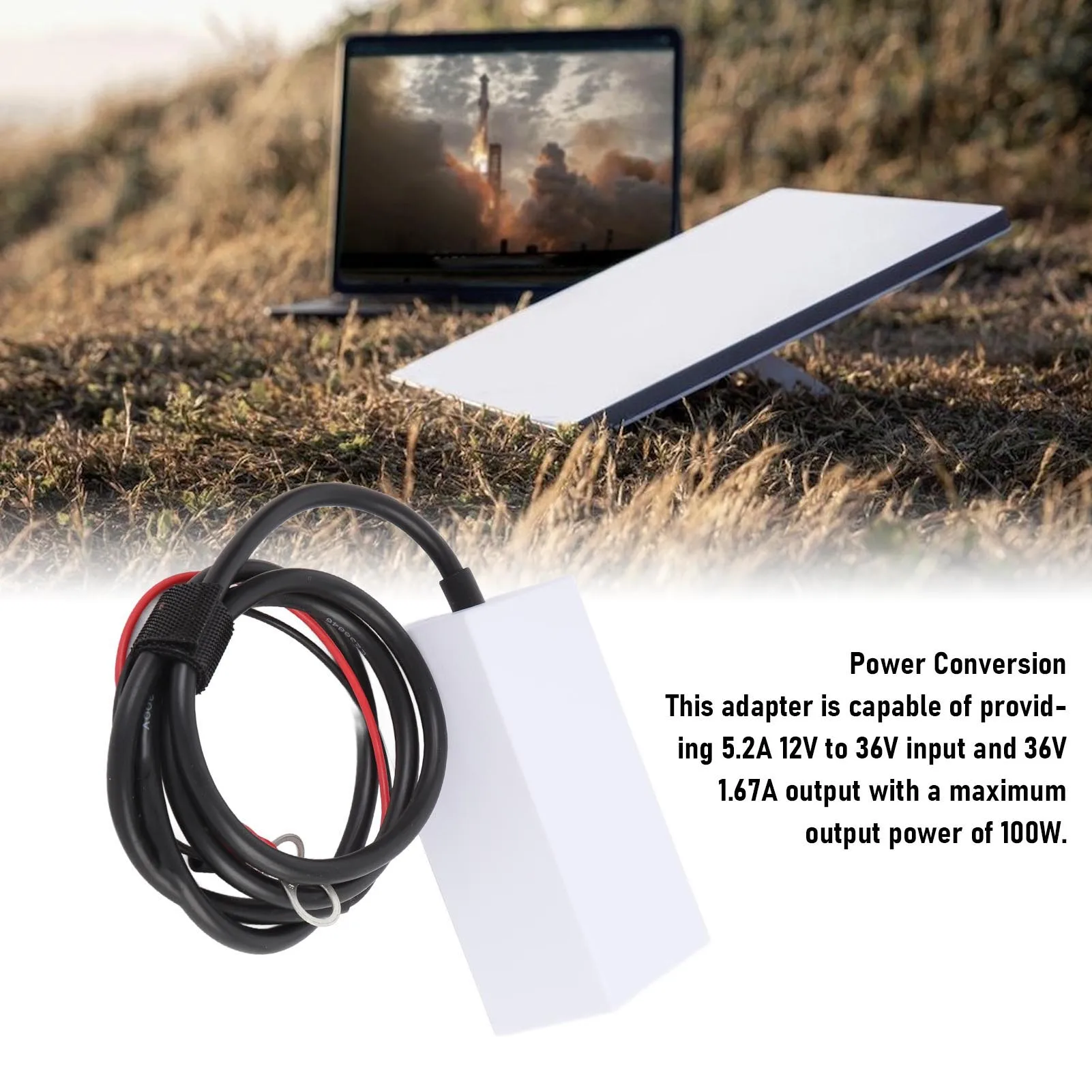 

Повышающий адаптер кабеля питания 12–36 В, вход 36 В, 1,67 А, выходной спутниковый адаптер, 100 Вт, Plug and Play, 2 круглые клеммы для автофургонов