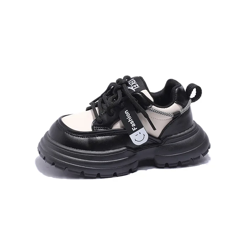 Zapatillas de deporte de cuero PU para niños y niñas, zapatos deportivos de moda informal, talla 26-37, primavera y otoño, novedad