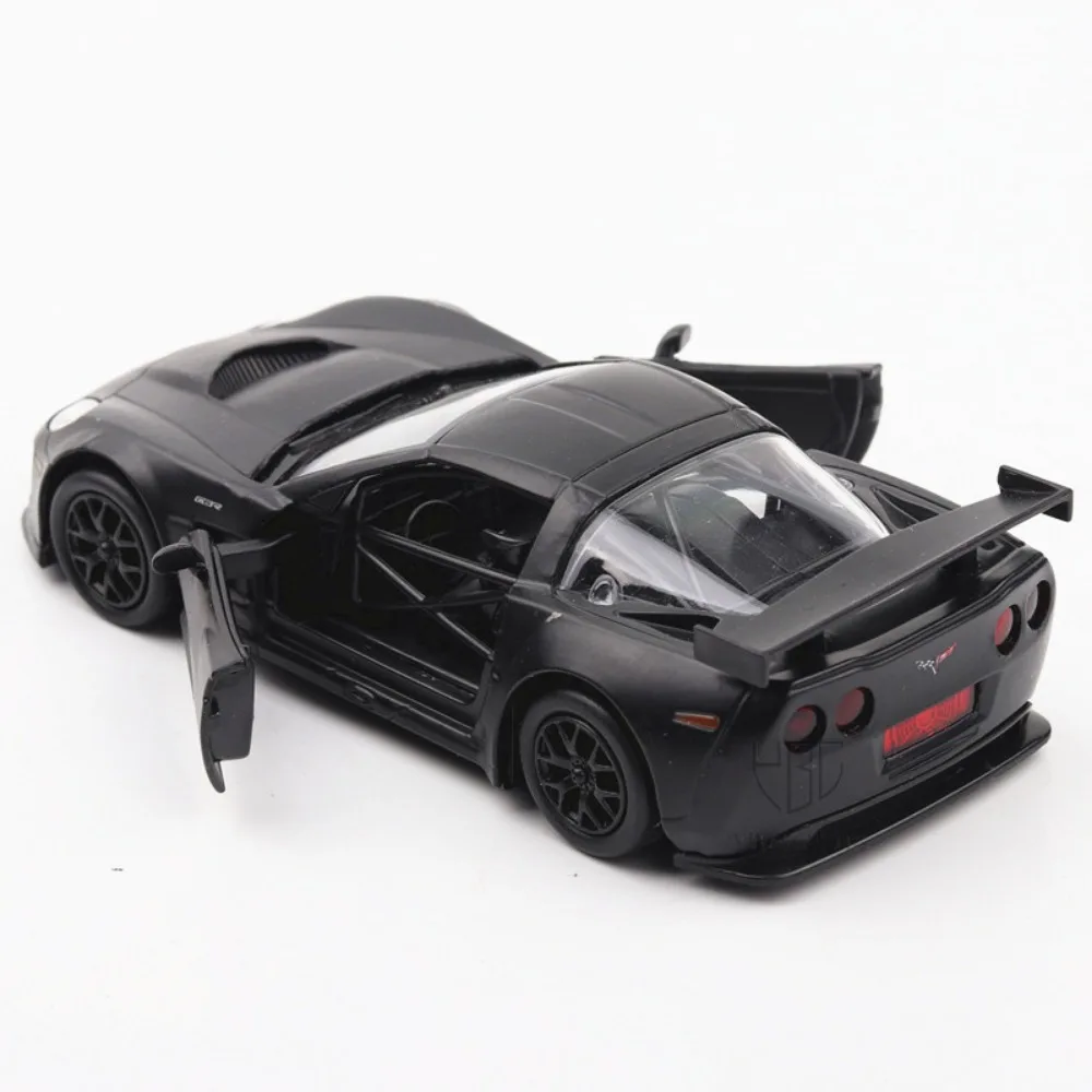 1/36 Chevrolet Corvette C6-R Alloy Diecast Metal Car Model Toys Simulation Sports Car Model With Pull Back Doors Children Gifts