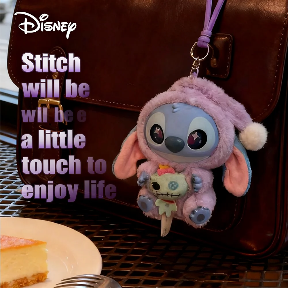 

Disney Stitch Blind Box Eat Some Thing Before Sleep Series Виниловый кулон Симпатичная кукла Kawaii Mystery Box Пушистый подарок-сюрприз