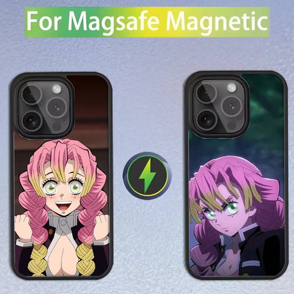 

M-Mitsuri Kanroji Anime Phone Case For iPhone 16,15,14,13,12,11,Pro,Max,Plus,Mini,SE Magsafe Magnetic Wireless Charging