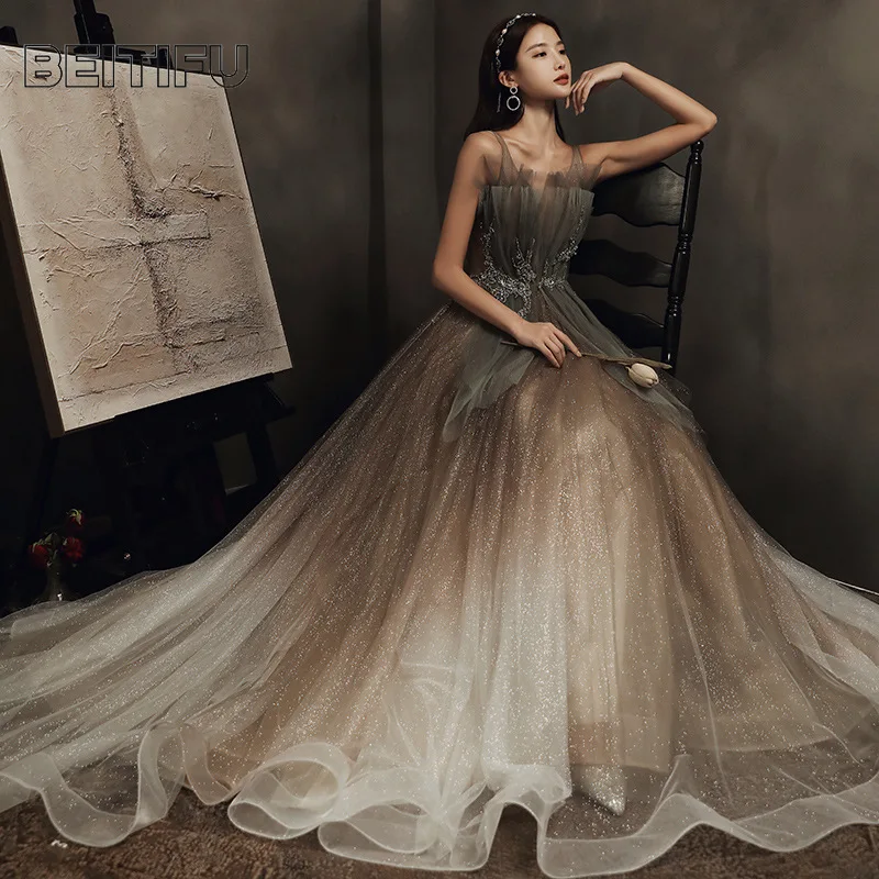 

BeitifuBaby Palace Style Women's Evening Party Dresses Organza Sleeveless A-line Skirt Dress for Women 드레스 스커트 Vestido De Fiesta