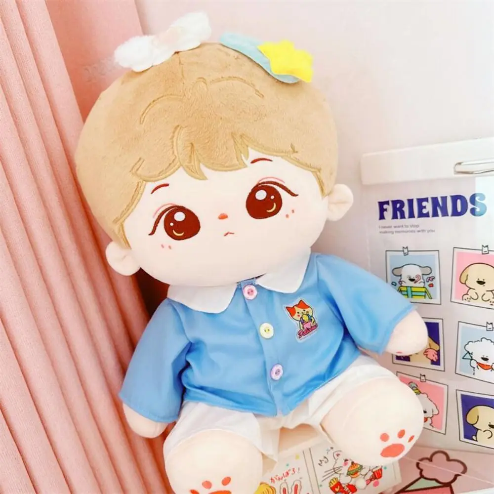 4Pcs/Set School Uniform 40cm Cotton Doll‘s Clothes DIY Dress Up Shirt 40CM Plush Toys Clothing Messenger Bag Multicolour