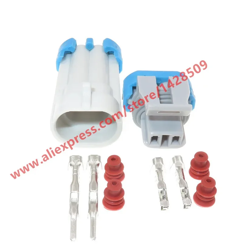1 Set kit 2 pin way gray PA66 male and female electric Jet Valve Plug connector 12162343 12052644