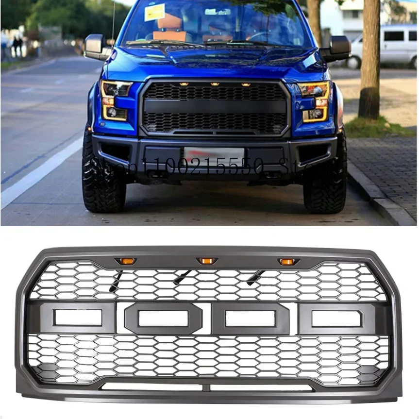 

Для F150 Raptor Grille для Ford F-150 2015-2017 гоночные грили на переднем капоте, решетки переднего бампера, сетчатая крышка