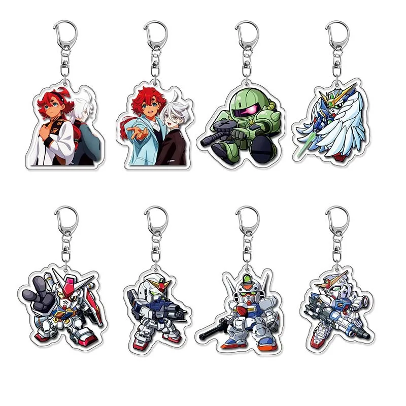

Mobile Suit Gundam The Witch From Mercury Acrylic Fun Keychain Products Key Chain Bag Charms Souvenir Creative New Girls Gift