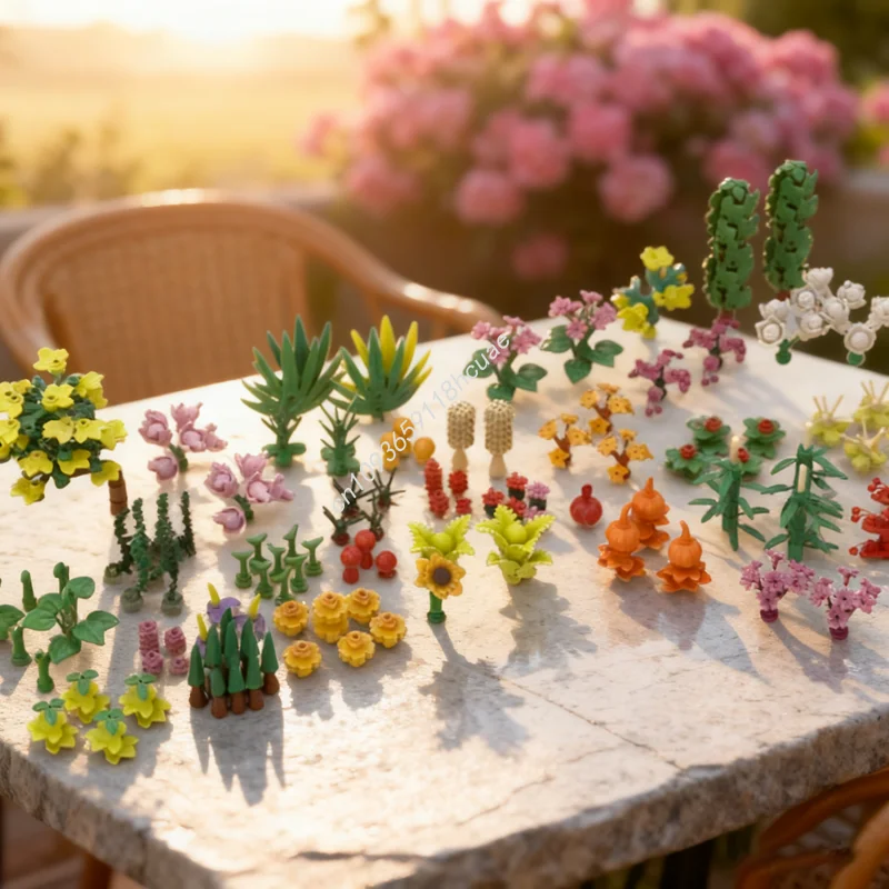 

571pcs MOC Botanical Garden Pack Flowers Plants City Model Building Blocks Construction Christmas Gifts Toy Idea Education