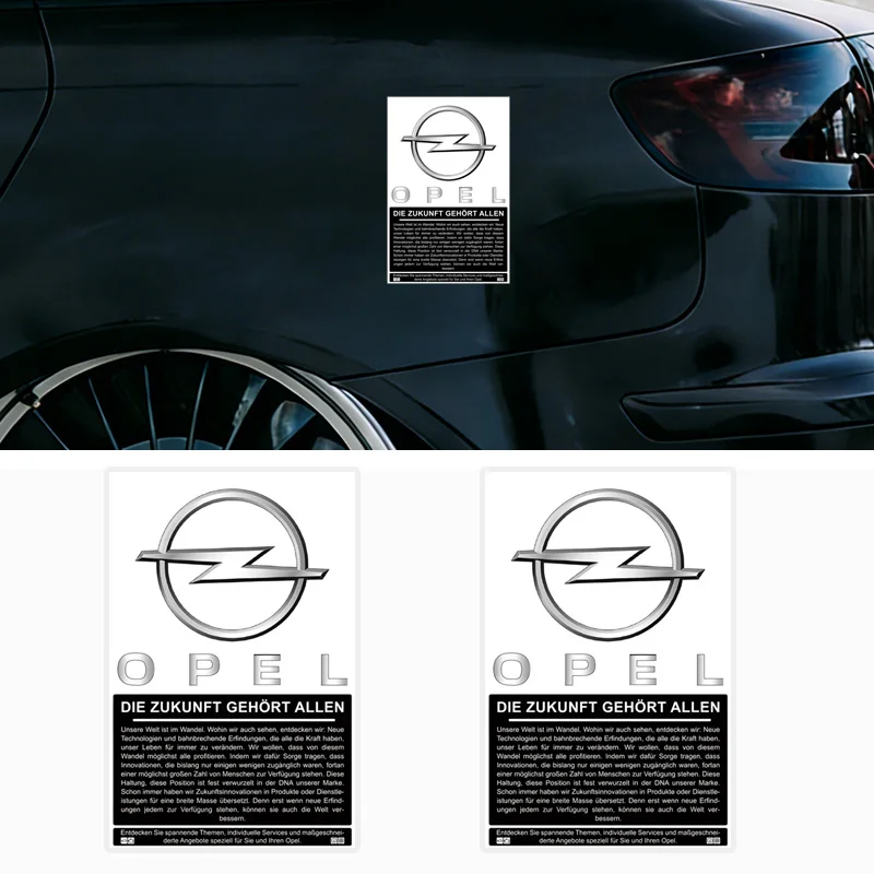 1/2PCS JDM Static Car Head Glass stickers Decoratlve Emblem Stickers Fit For Opel Insignia Astra Antara Meriva Zafira H G Corsa