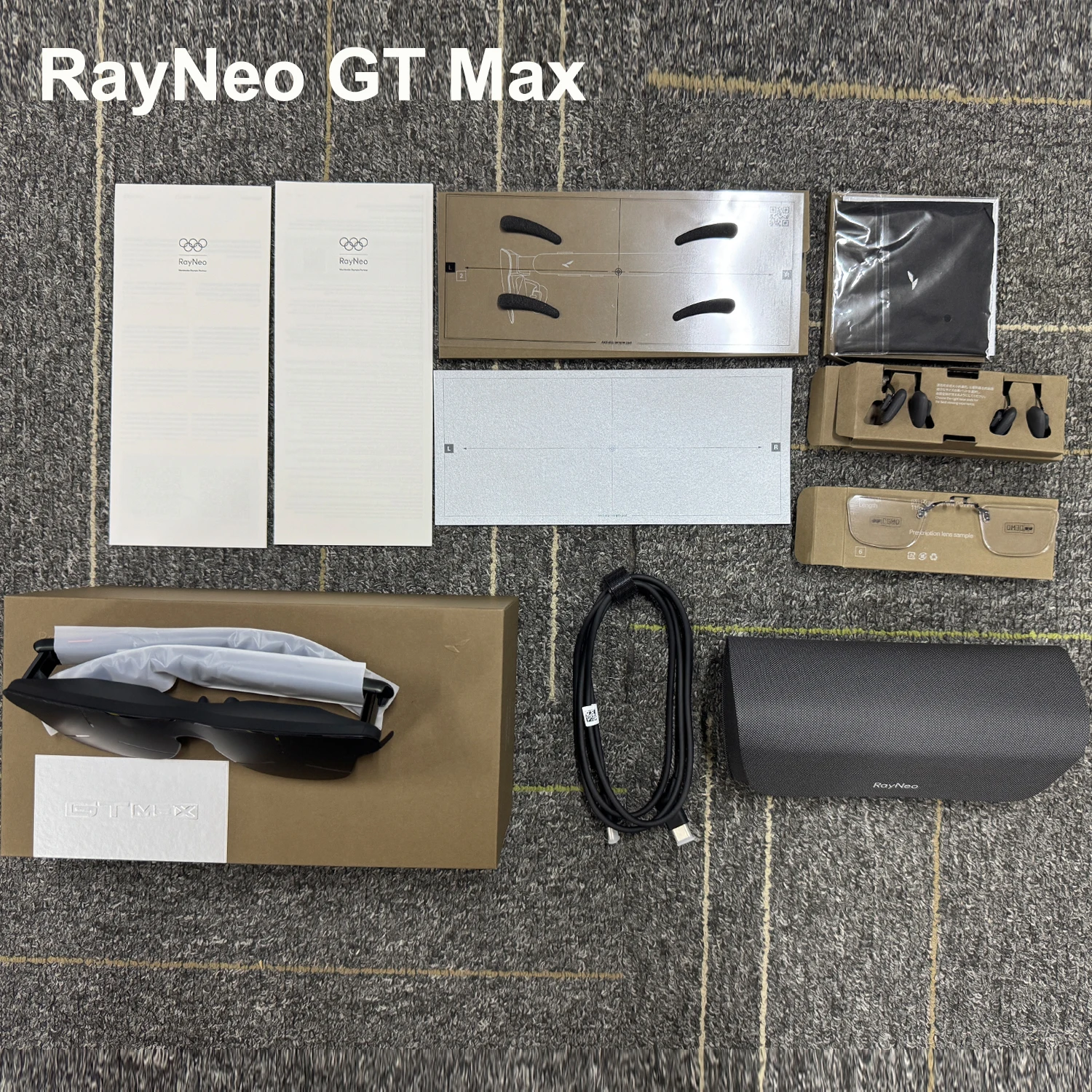 RayNeo GT Max Native 3DoF Smart AR/XR Glasses 59°FOV 267-inch Giant Screen 1200Nits 120Hz Dual-Layer Micro-OLED,Movie Watching