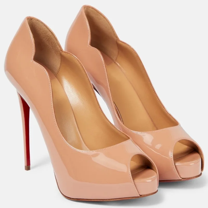 

European AndAmerican Springand Summer Sexyhigh-heeled Open Toedfish Mouthsandals Forwomen's Fashion Plus Sizebanquet Singleshoes