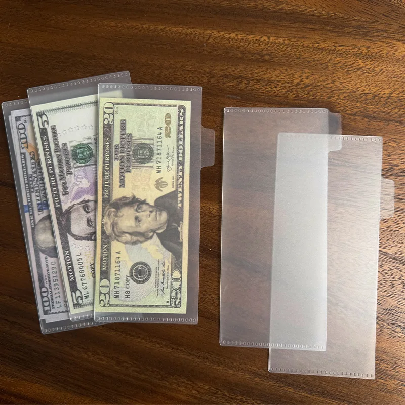 Money Protection Storage Bag Without Holes Budget Notebook Replacement Waterproof PVC Leaf Document Filing Bag