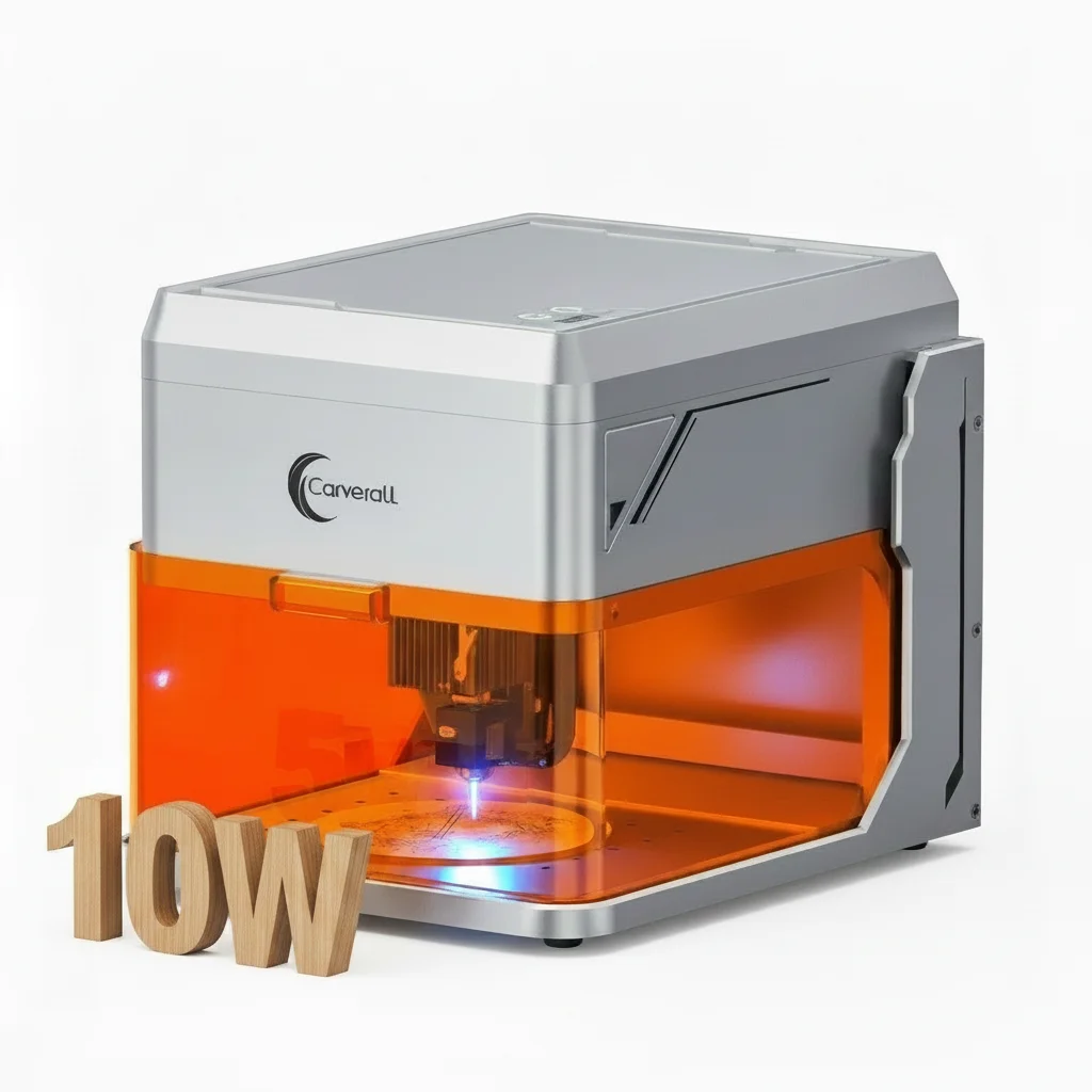 Grabador y Cortador Láser de Escritorio Carverall A1PRO |   Máquina de Grabado Láser de Diodo de 5W/10W |   Cámara Integrada |   Soporte para APP y PC