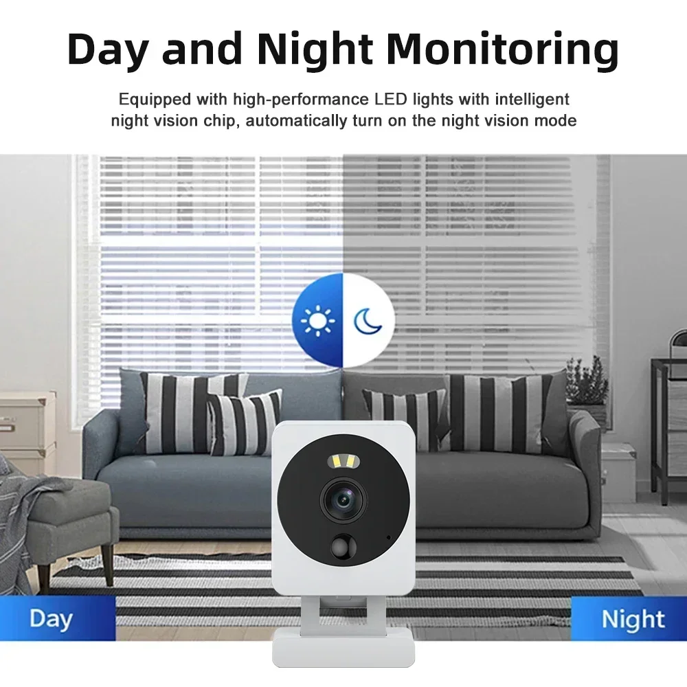 2PCS Tuya Wifi Security Camera 5MP Baby Monitor Smart Life Home Outdoor Color Night Vision Wireless CCTV Two Way Audio Cam