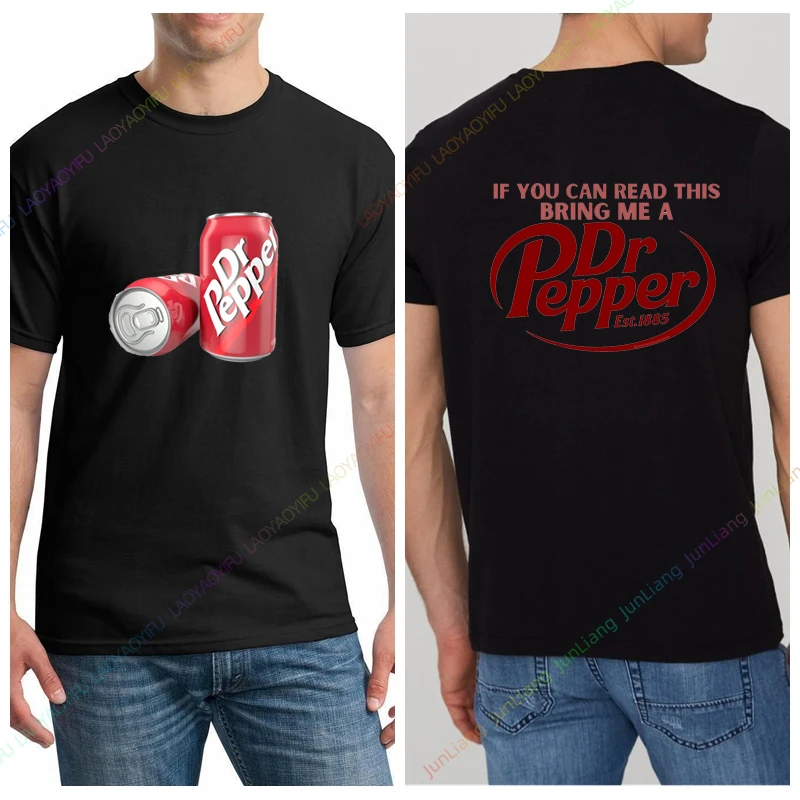 Dr Pepper Print Graphic Tees Men Clothing Funny Retro Soda Cap Streetwear Short Sleeve Tee Vintage Men\'s T-shirts Y2k Harajuku