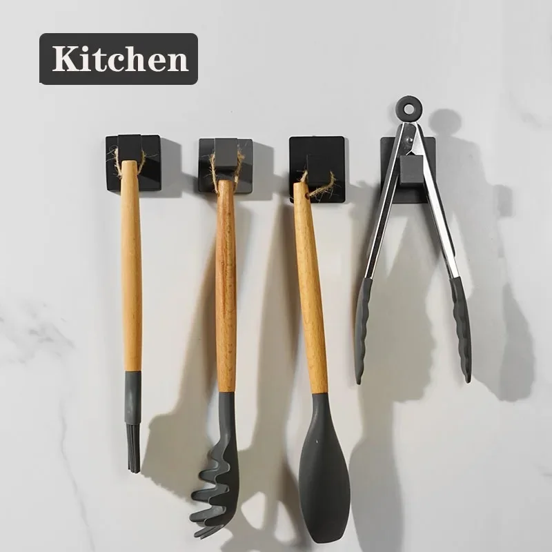 1/4 Gray Self-Adhesive Wall Hooks for Hanging Keys Clothes Hanger Bathroom Robe Hook Coat Rack Towel Holder Bathroom Accessories