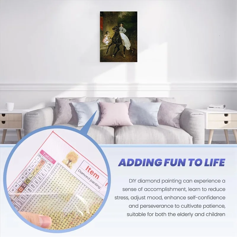 AAAN-Diamond Painting With Diamond Embroidery Rhinestone Classical Full Round Picture(30 X 40 Cm) Without Frame view 5