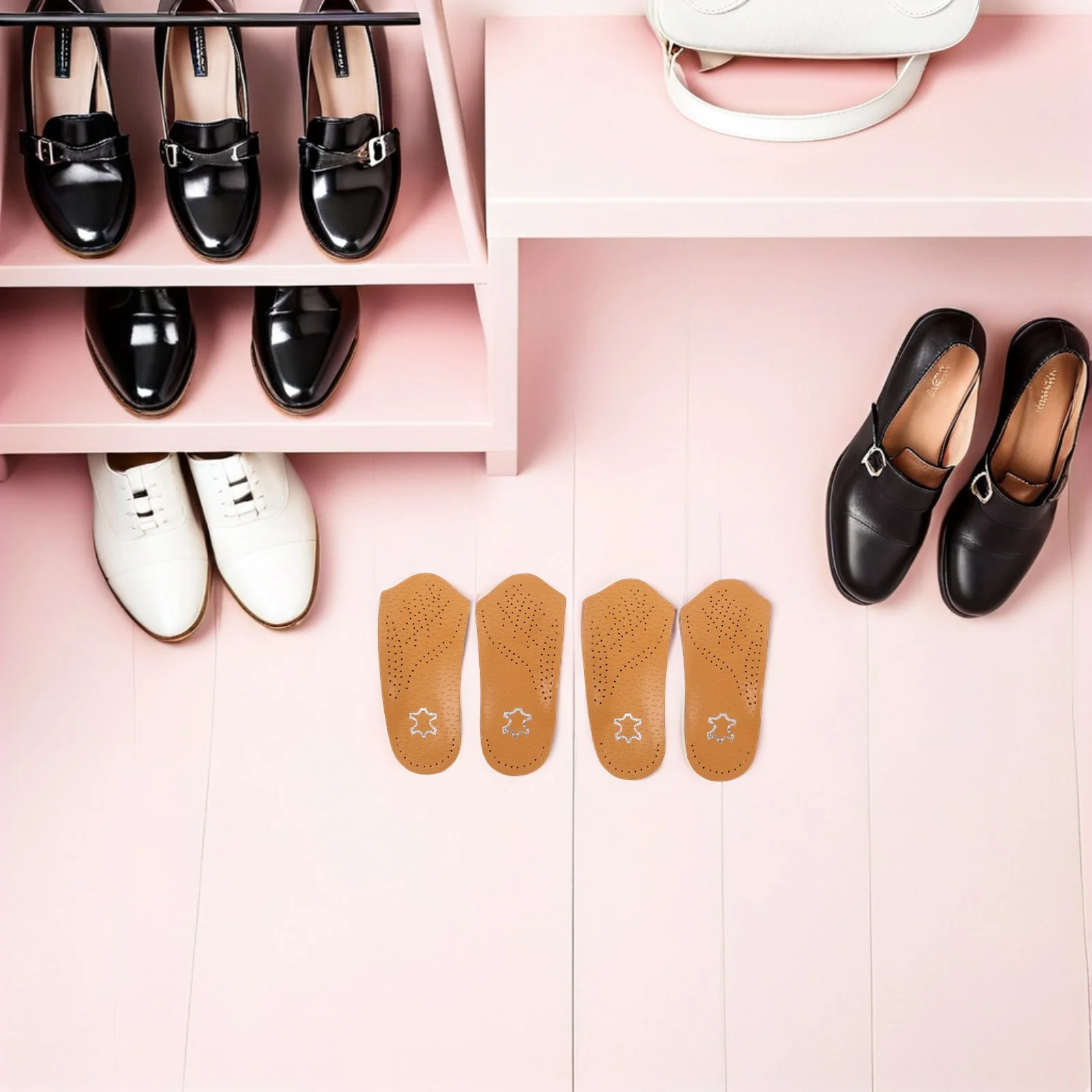 

2 Pairs Invisible Non-Skid Shoe Pads Arch Support Insoles For Women Heel Cushion Inserts Breathable Sole Pads Foot Care Tool