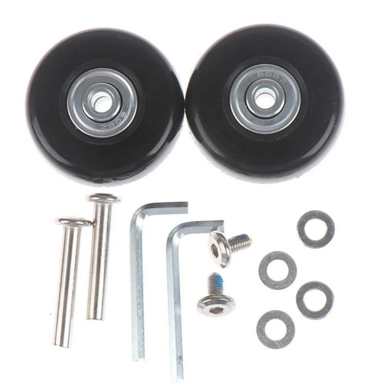 

652F Long Lasting Luggage Wheel Replacements set Quiet Performances Heavy Duty Suitcases Wheel Component for Travel Lovers