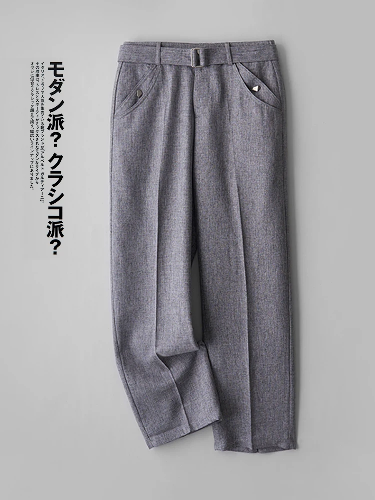 

Мужские брюки в стиле ретро с цветочным принтом, свободного кроя, прямые, с поясом, драпированные, с высокой талией, широкие, для костюма, модные, городские, деловые...