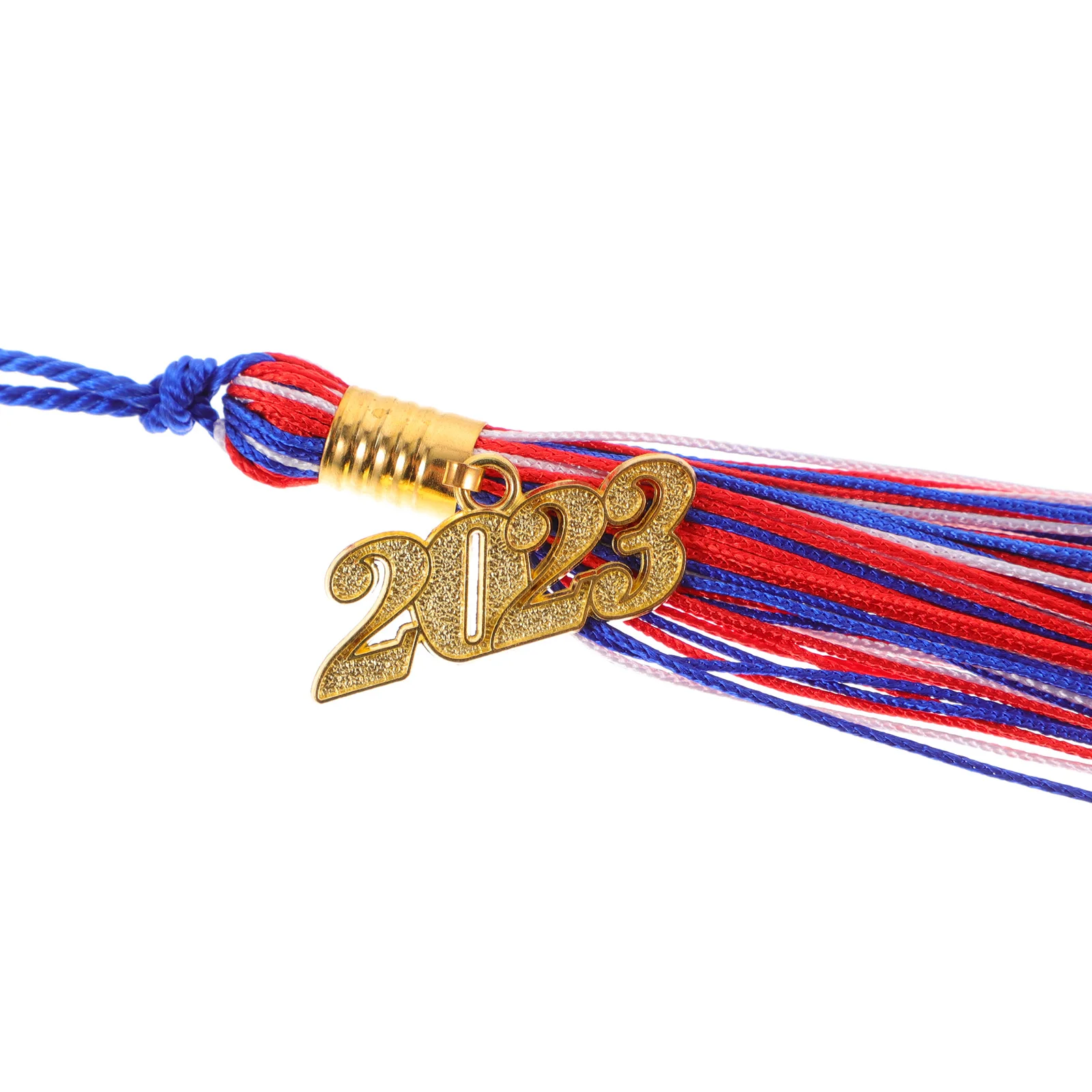 

1 set 6 Sets 2024 Tassel Fringe Blue Red White Year Charm Durable Polyester Graduation Cap Decoration Hat Accessories