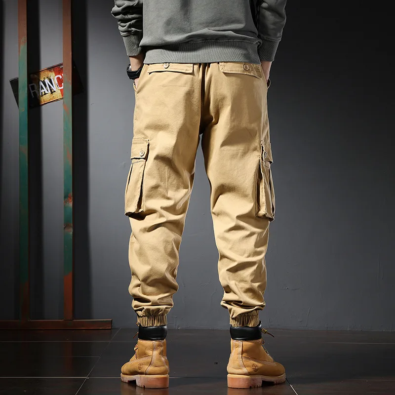 Men Cargo Pants Khaki Black Army Green Jogging Male Ankle-Length Loose Safari Plus Size 8XL 7XL 6XL Sports Sweatpants Trousers