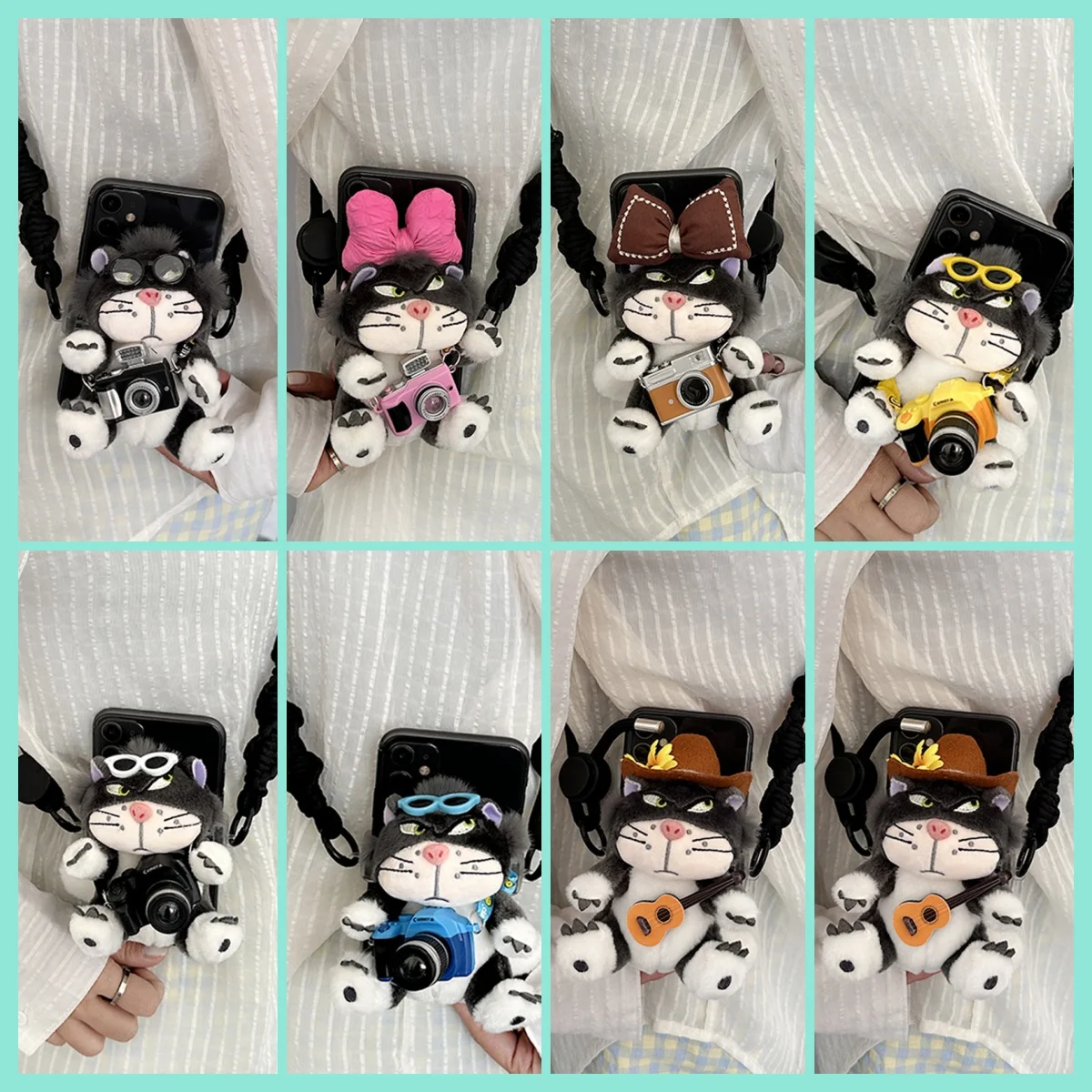 Lucifer Cat Plushie Mobile Phone Hanging Ornament / Charm Stuffed Toy - Valentine's Day Souvenir & Birthday Gift view 6
