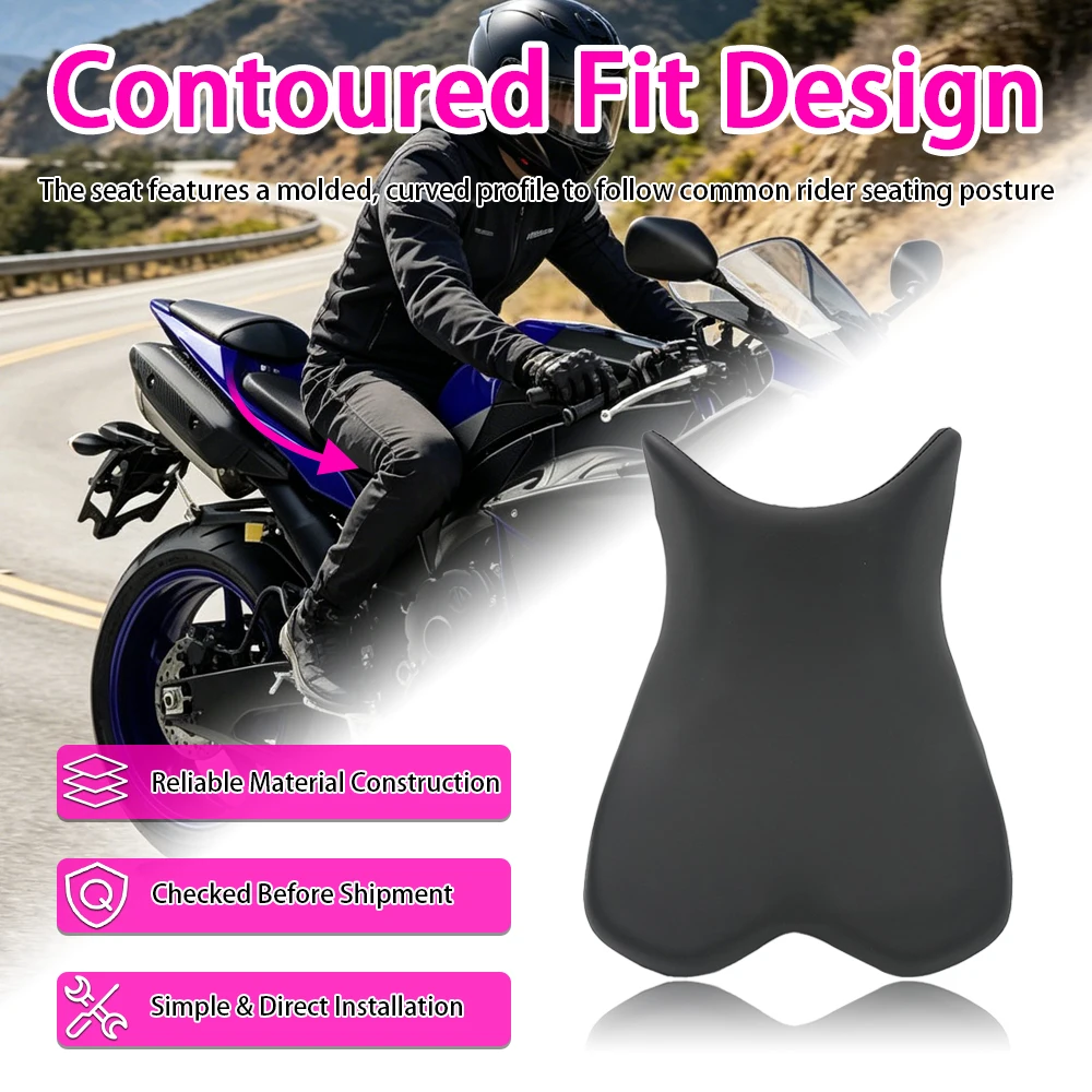 

Front Rider Seat Cushion Motorcycle Driver Seat Pad For Yamaha YZF R1 YZF-R1 2009 2010 2011 - 2013 2014 Black Replacement Seat
