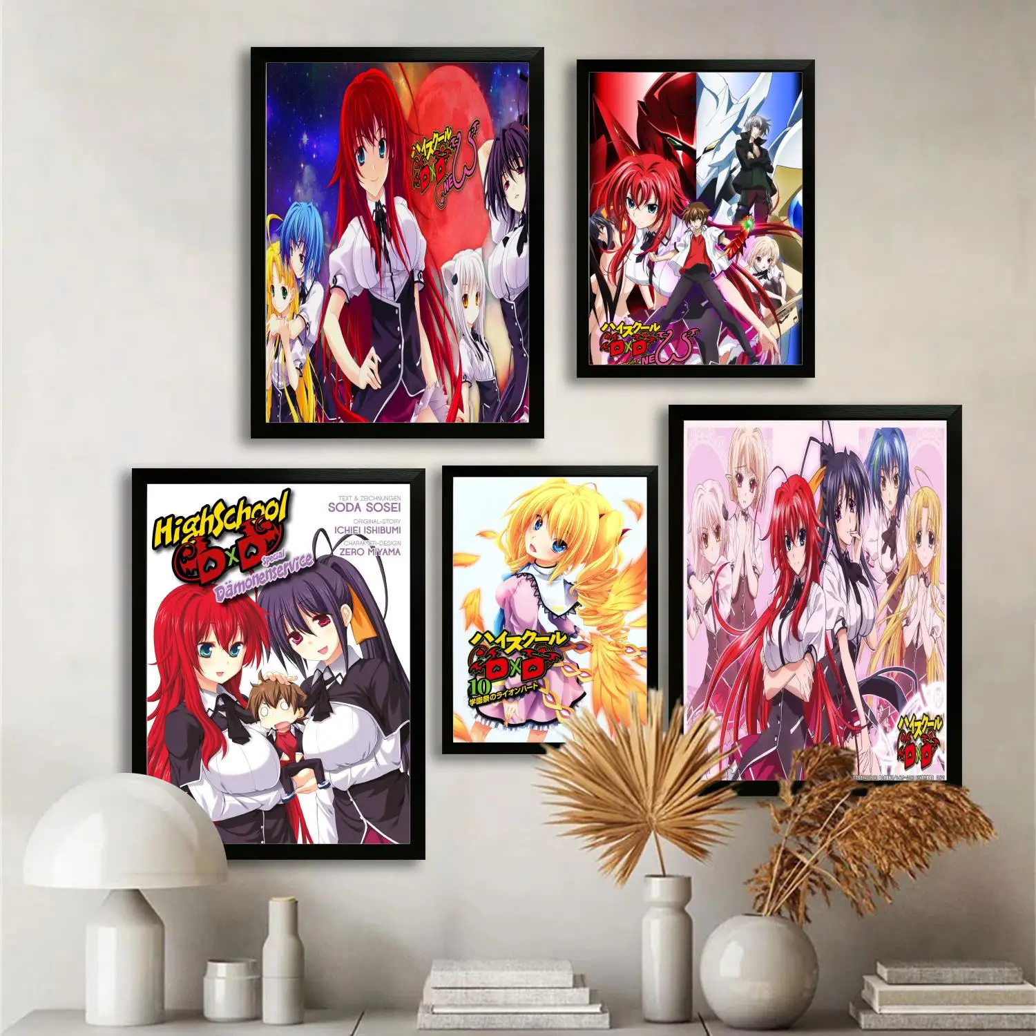 Anime Highschool DxD Canvas Art Poster, Wall Art Picture Print, Modern Family Bedroom Decor Posters,Decorative painting