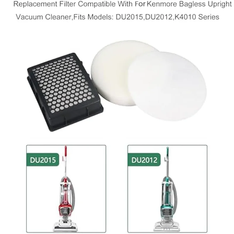 Kenmore Bagless Upright Vacuum 용 M02K 필터 검정색 플라스틱 진공 청소기 액세서리, 모델 DU2015,DU2012,K4010 시리즈에 적합