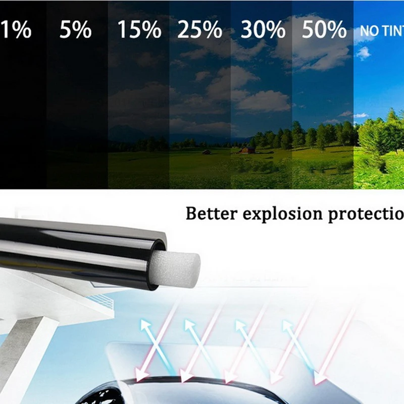 

5/15/25/35/50% VLT Reflective Silver Glass Film Heat Blocking Vinyl Roll Stickers for Home Car Self Adhesive Privacy Window Tint