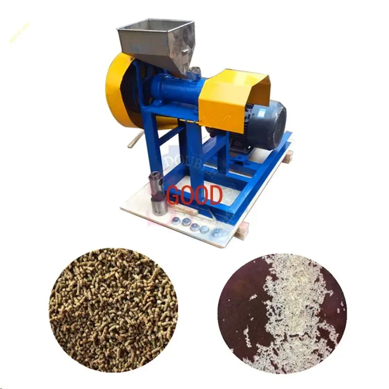 Máquina de soplado de comida para perros pequeños para el hogar, extrusora de alimento para animales acuáticos, máquina para hacer camarones, molino de pellets de pescado flotante