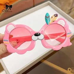 2024 New Hildren's Sunglasses Cartoon Cute Boys Girls Tiger Style Glasses Summer UV Protection Sunglasses for Kids Gafas De Sol