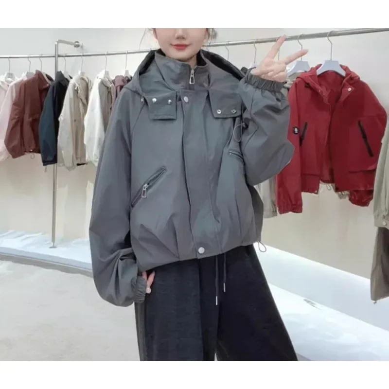 

2025 Loose Hooded Jacket Long Sleeves Top Work New Spring and Autumn Casual