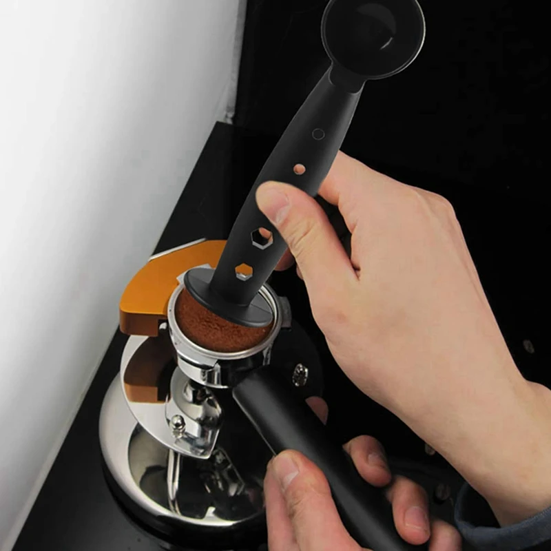 Mesin penggiling kopi, Tamper Espresso dengan sendok ukur, tekan biji kopi multifungsi untuk pembuat kopi-49Mm