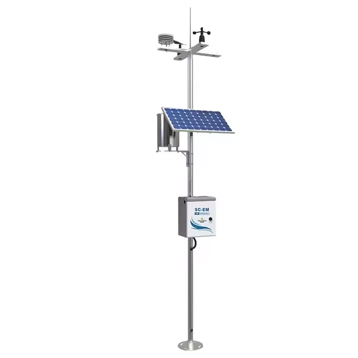 

Solar-Powered Waterproof Weather Station Measures Rainfall Wind Humidity Climatic Data Recorder Environmental Sensors System