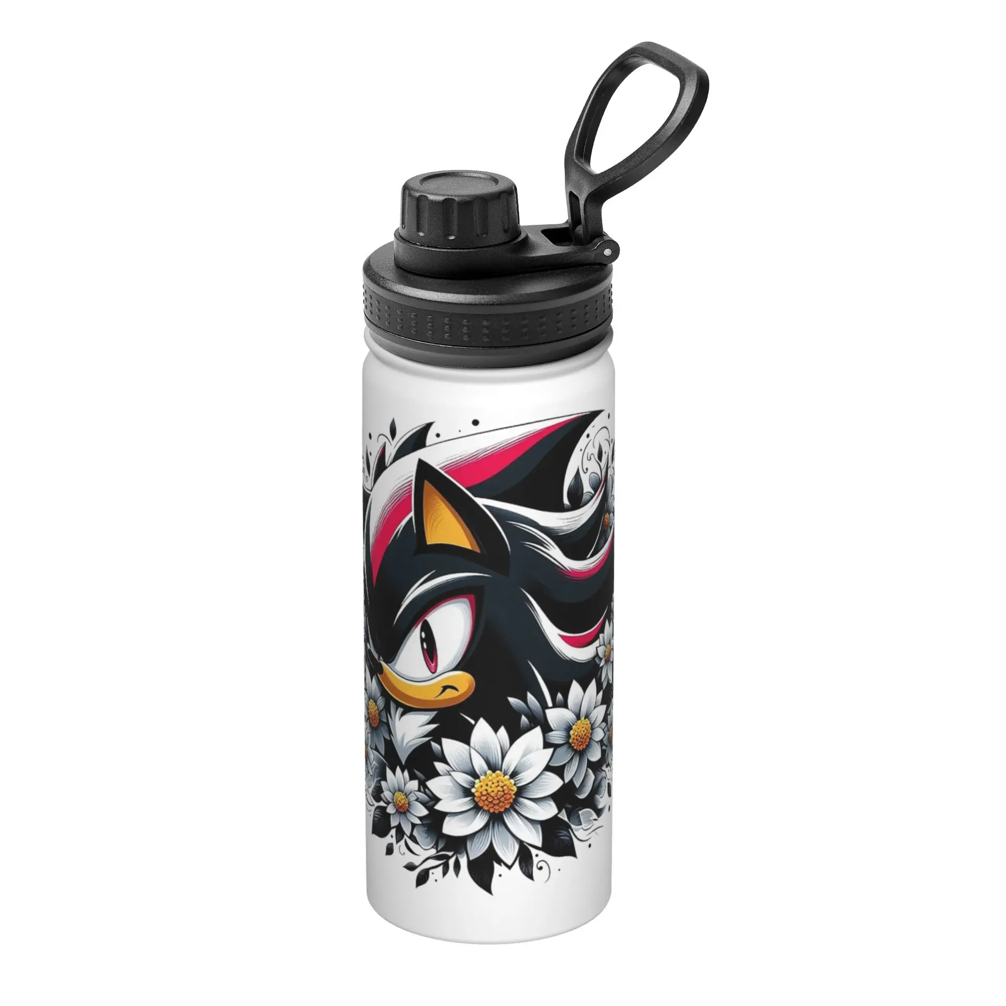 Shadow The Hedgehogs 18OZ Sports Insulated Kettle Thermal Cup Stainless Steel Double Wall Mugs 18OZ