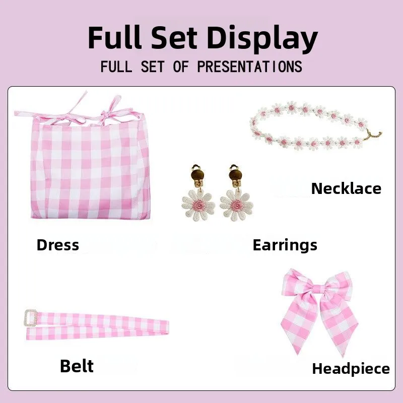 زي باربي كيني بيتش الكامل للتنكر، زي كامل للهالوين، ملابس نسائية عرقية، زي مسرحي