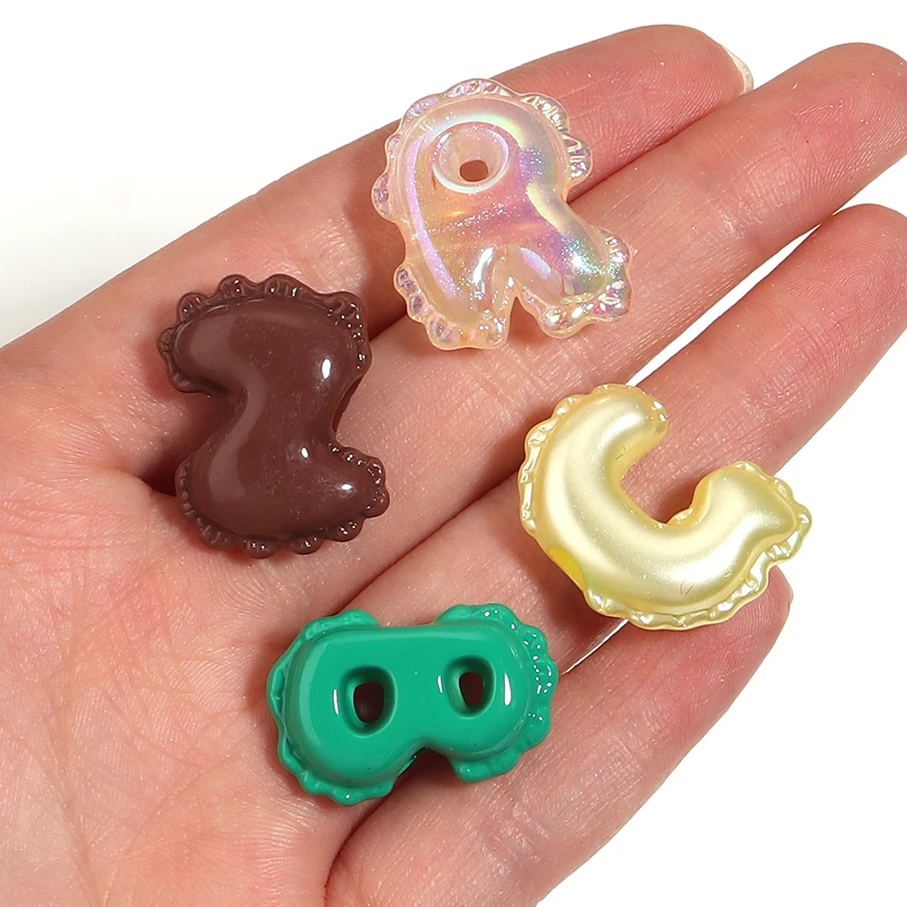10pcs Colorful Balloon Wavy Edge Acrylic Beads Loose Letters Bead for DIY Handcraft Accessories Early Education Materials view 6