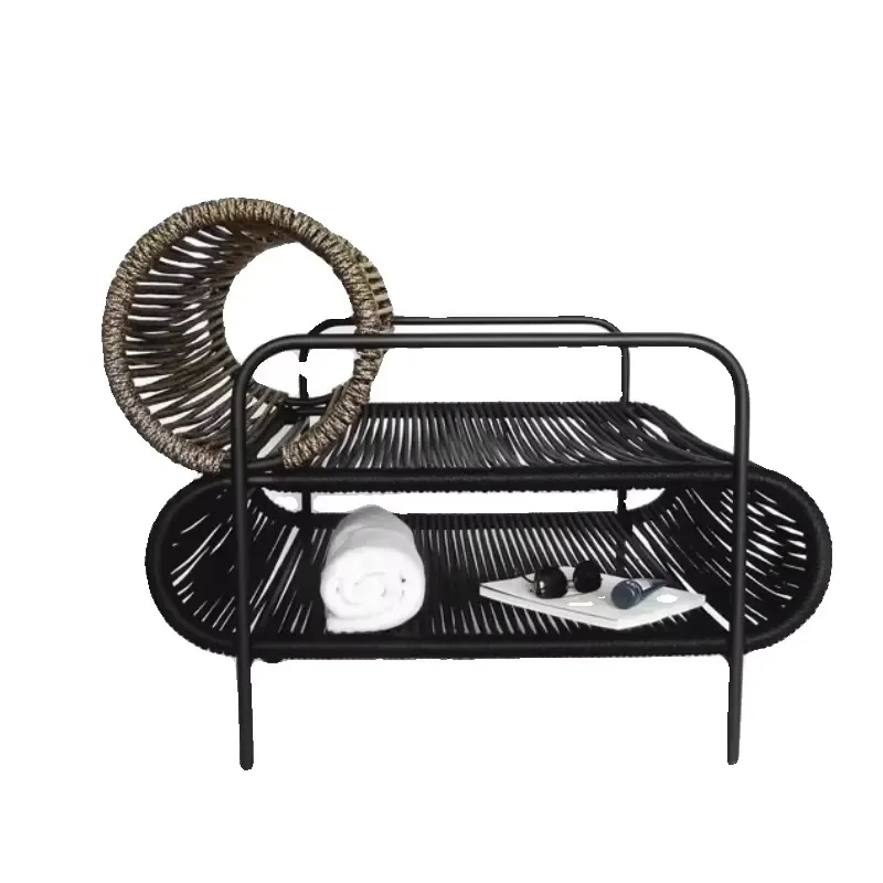 Modern Hand-Woven Aluminum Garden Sofa Set Waterproof Sunscreen Quick-Drying Cushion Luxury Casual Outdoor Courtyard