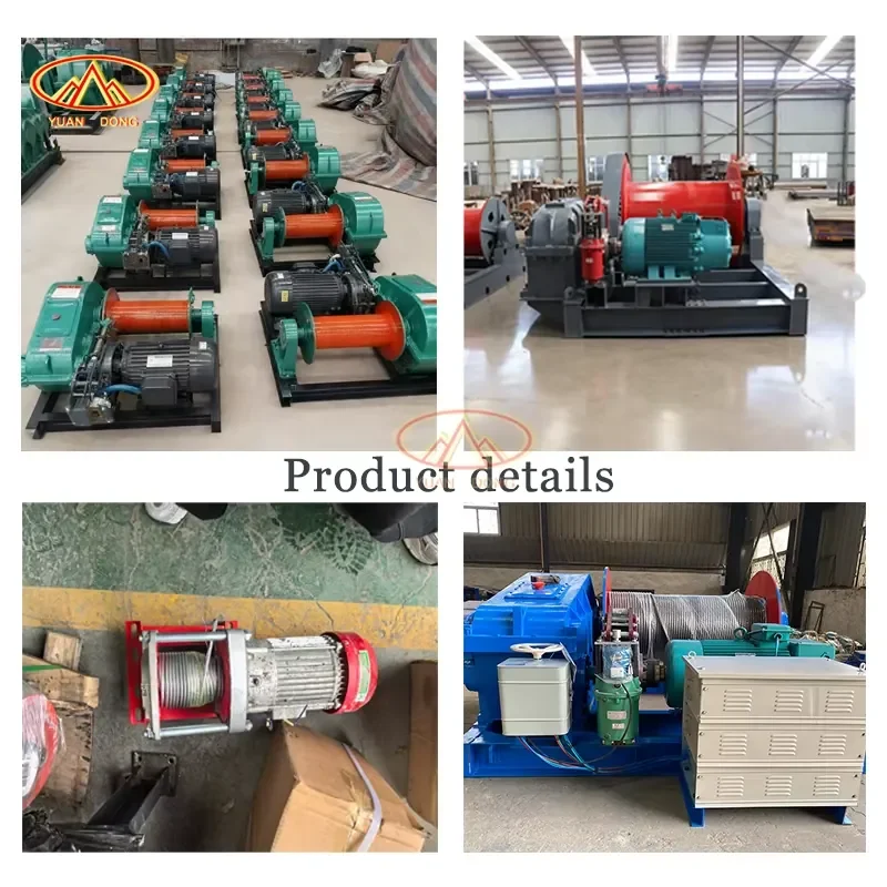 High Efficiency Diesel Electric Industrial Winch 15 Tons Double Drum Windlass Winch with One Year Warranty