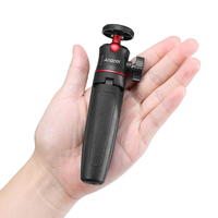 MT-08 Mini Extendable Desktop Tripod Handheld Photography Bracket Stand w/ Flexible Ballhead 1/4 Inch Screw Mount for Selfie