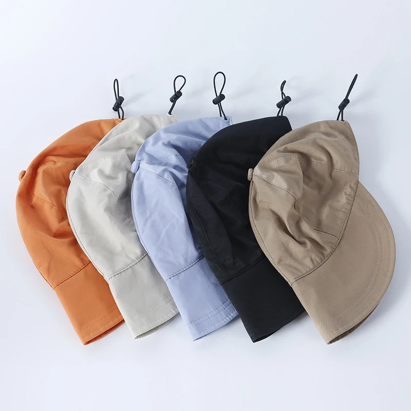 

Складная широкополая шляпа от солнца, регулируемая шляпа на шнурке, мужская и женская пляжная шляпа, летняя быстросохнущая солнцезащитная бейсболка