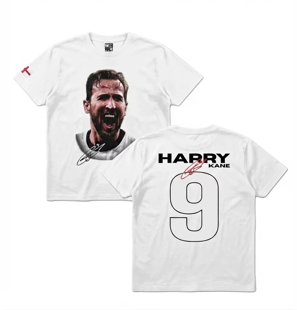 Harry Kane #9 Graphic 2026 England Soccer Summer Tshirt Cotton Unisex Men‘s Women's T-Shirt Y2k Popular Casual O-Neck Tee