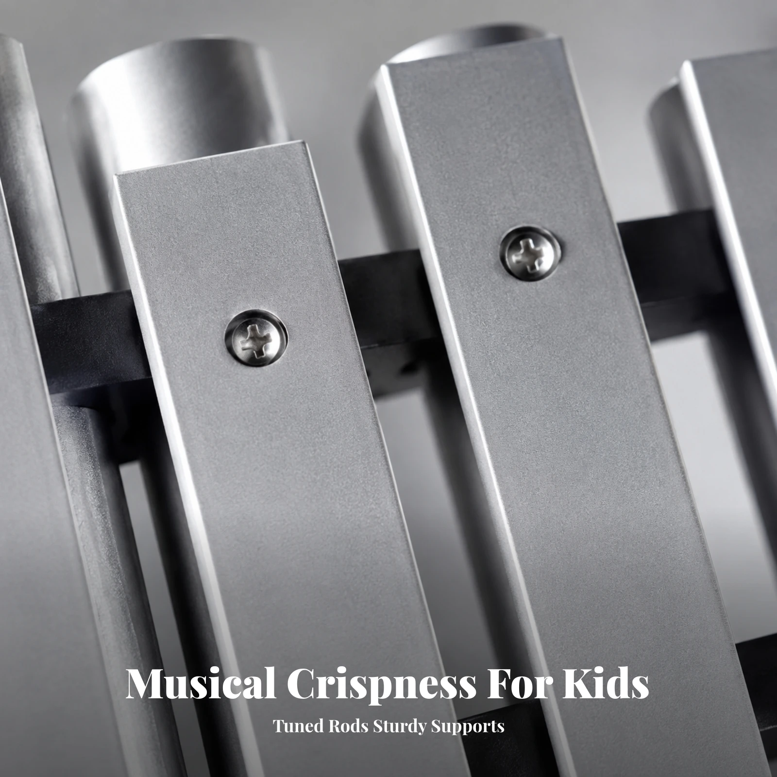 4-Note Metallophone with Mallet Soothing 4-Tone Aluminum Bar Chime Stepped Bar Percussion Instrument Relaxing Lightweight