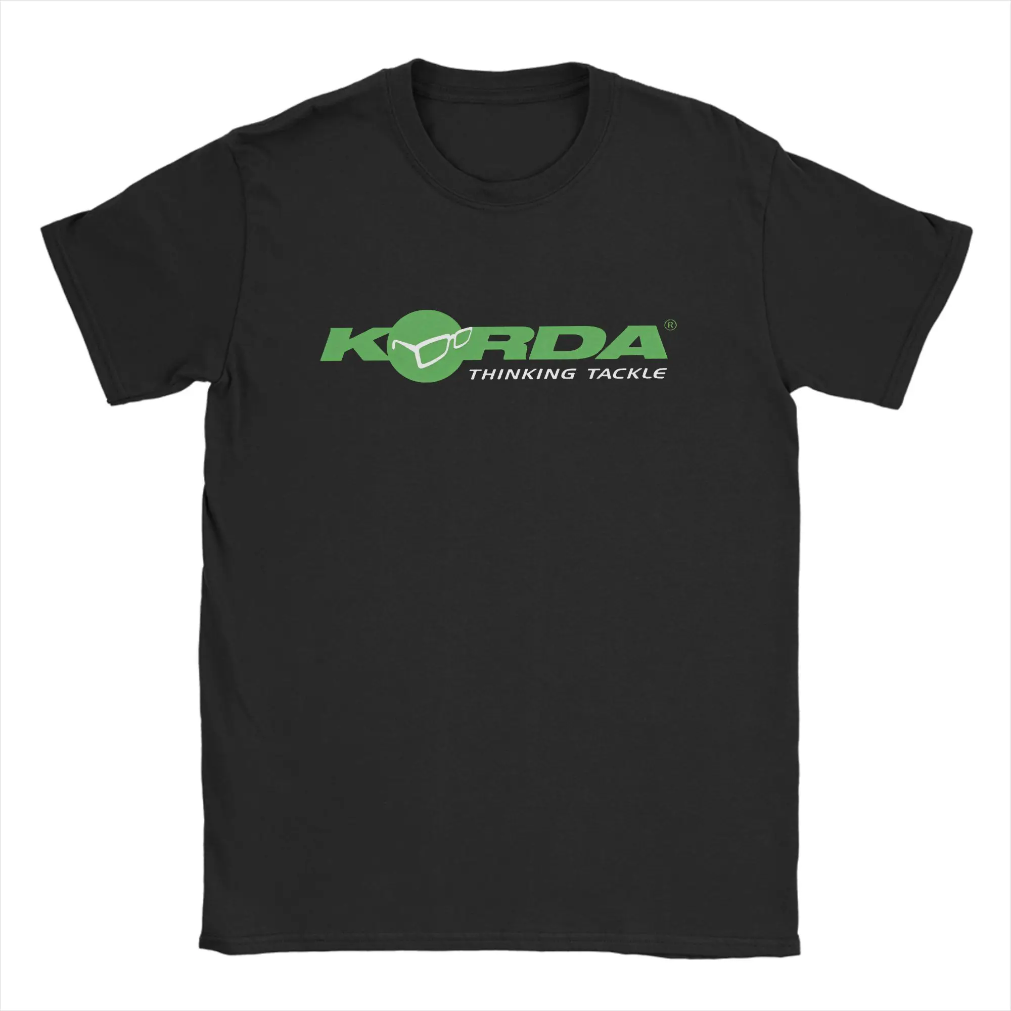 

Korda Fish Logo T-Shirts Men Humor 100% Cotton Tees Round Neck Short Sleeve T Shirts Plus Size Clothes
