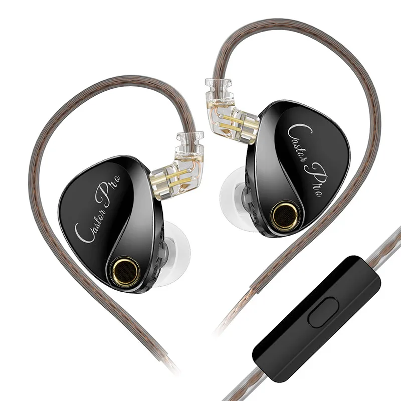 KZ Castor PRO Auricolari intrauricolari cablati Driver dinamici Auricolari sintonizzabili di fascia alta Suono HIFI Cuffie per bassi IEM Cuffie da gioco