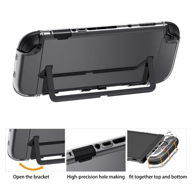 

For Nintendo Switch 2 Gaming Console - PC Split Crystal Case / Transparent Protective Cover