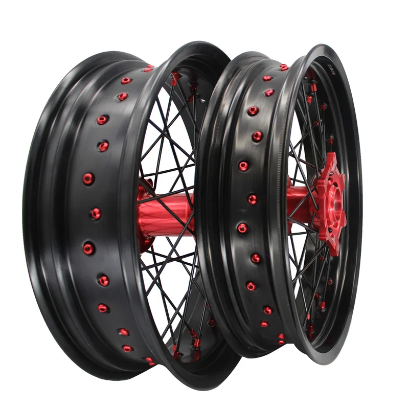 High Quality SXF EXC 350 SXF SXF EXC 125.200.250.450 SX Motorcycle Accessories Supermotard Wheel Set Suitable for
